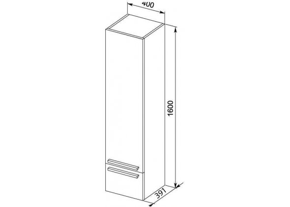 Шкаф-пенал Aquanet "Нота 40" белый