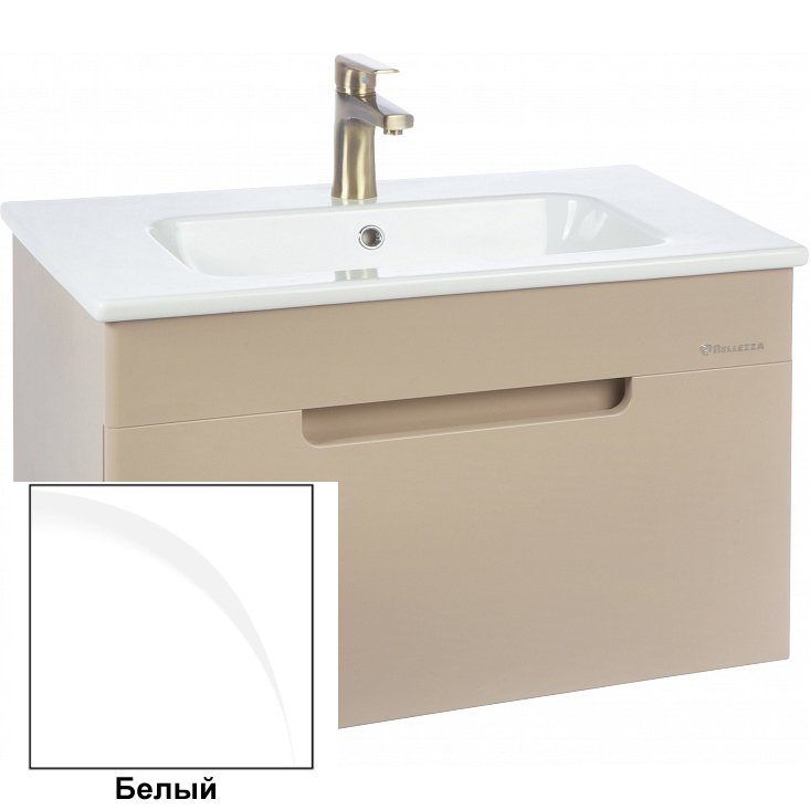 Тумба с раковиной Bellezza "Сириус 80" белая