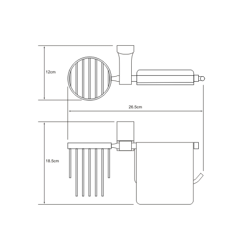 Держатель туалетной бумаги и освежителя воздуха WasserKraft Exter К-5259