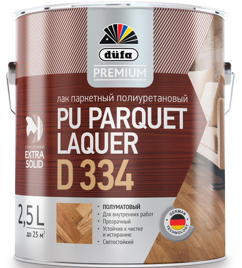 Лак Dufa Premium PU Parquet Laquer D334 паркетный полиуретановый полуматовый