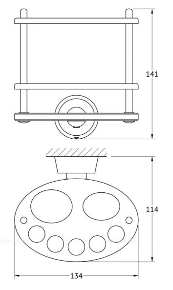 Держатель зубных щеток и пасты FBS Vizovice VIZ 060