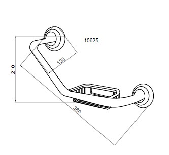 Поручень для ванны с мыльницей Boheme MEDICI 10625
