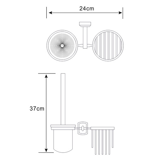 Держатель освежителя воздуха и ершик WasserKraft Oder K-3035