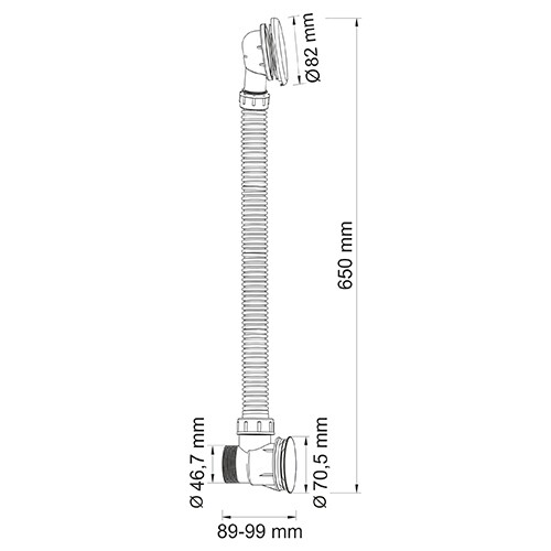 Слив-перелив для ванны WasserKraft Exter А054