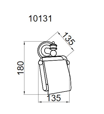 Держатель для туалетной бумаги с крышкой Boheme VOGUE 10131