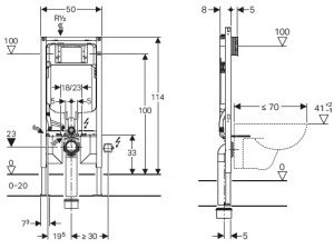 Система инсталляции для унитаза  Geberit Sigma 8 111.796.00.1