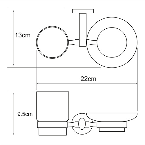 Держатель стакана и дозатора WasserKraft Rhein K-6226