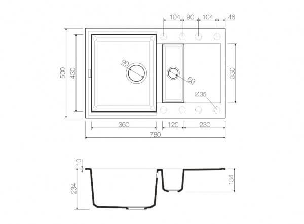 Кухонная мойка Omoikiri Sakaime 78-2
