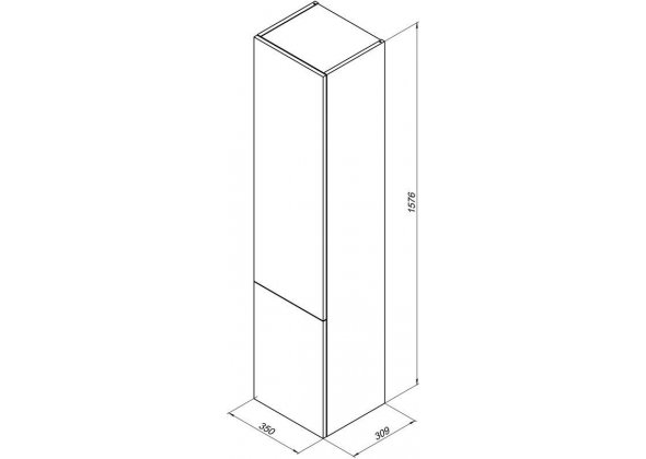 Шкаф-пенал Aquanet "Алвита 35" белый