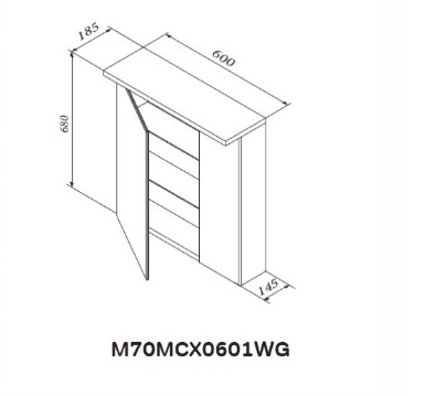 Зеркало-шкаф с подсветкой AM.PM Spirit M70MCX0601WG белый глянец 60 см
