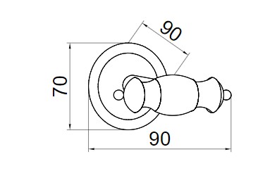 Крючок Boheme  двойной  VOGUE 10136