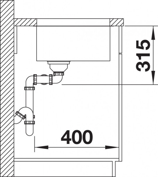 Кухонная мойка Blanco Andano 400/400-U Infino