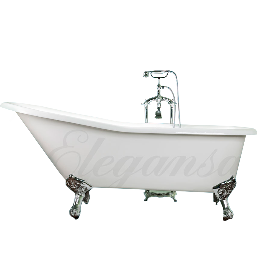 Чугунная ванна ELEGANSA SCHALE IRON FEET - 170x75 chrome