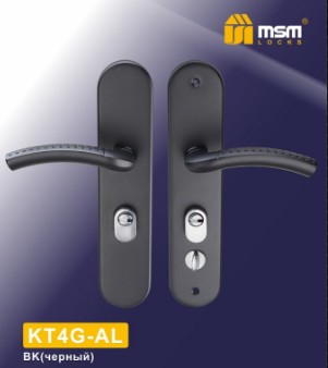 Ручка для китайских стальных дверей MSM KT4G-AL BK черный