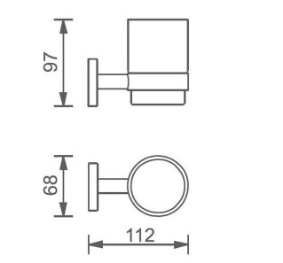 Стакан с держателем Aquanet 4584MB