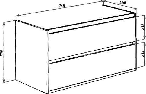 Тумба с раковиной Bellezza "Лоренцо 100" белая 