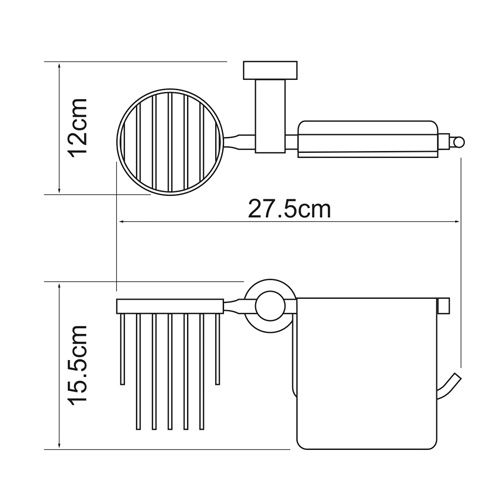 Держатель туалетной бумаги и освежителя воздуха WasserKraft Donau K-9459