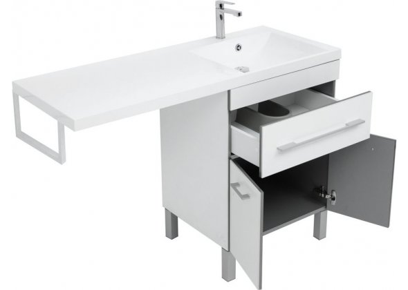 Тумба с раковиной напольная Aquanet "Верона 120" R белая