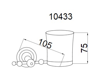 Стакан для зубных щеток Boheme BRILLANTE 10433