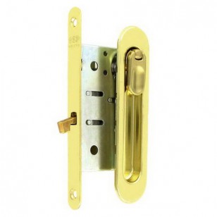 Ручка для раздвижной двери с замком AGB В03923.50.03 латунь полированная