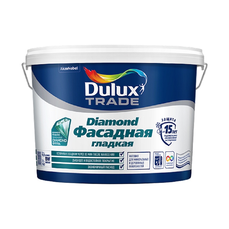 Краска Dulux Trade Diamond фасадная водно-дисперсионная гладкая