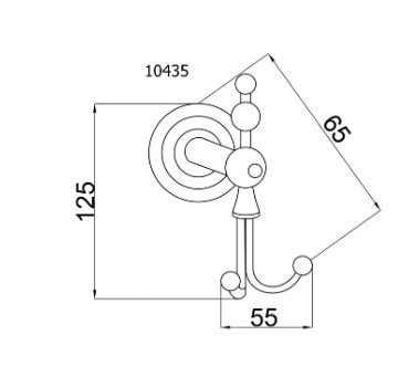 Крючок Boheme  двойной BRILLANTE 10435