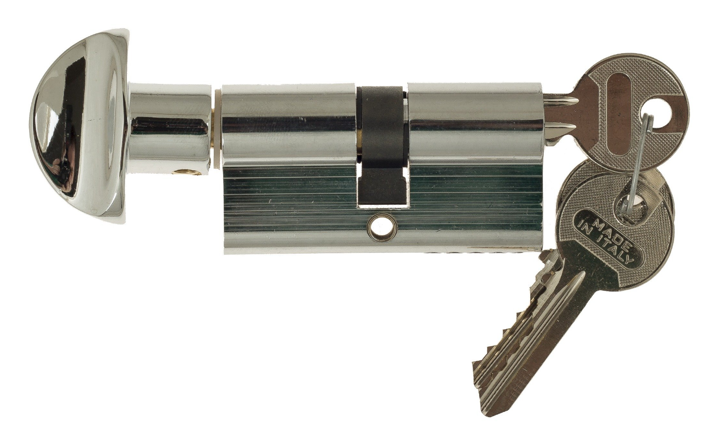 Цилиндровый механизм Venezia 25/10/25 полированный хром ключ-вертушка