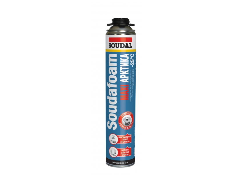 Пена Soudal Soudafoam Maxi Арктика профессиональная зимняя 870 мл