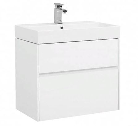 Тумба с раковиной Aquanet "Бруклин 70" белая