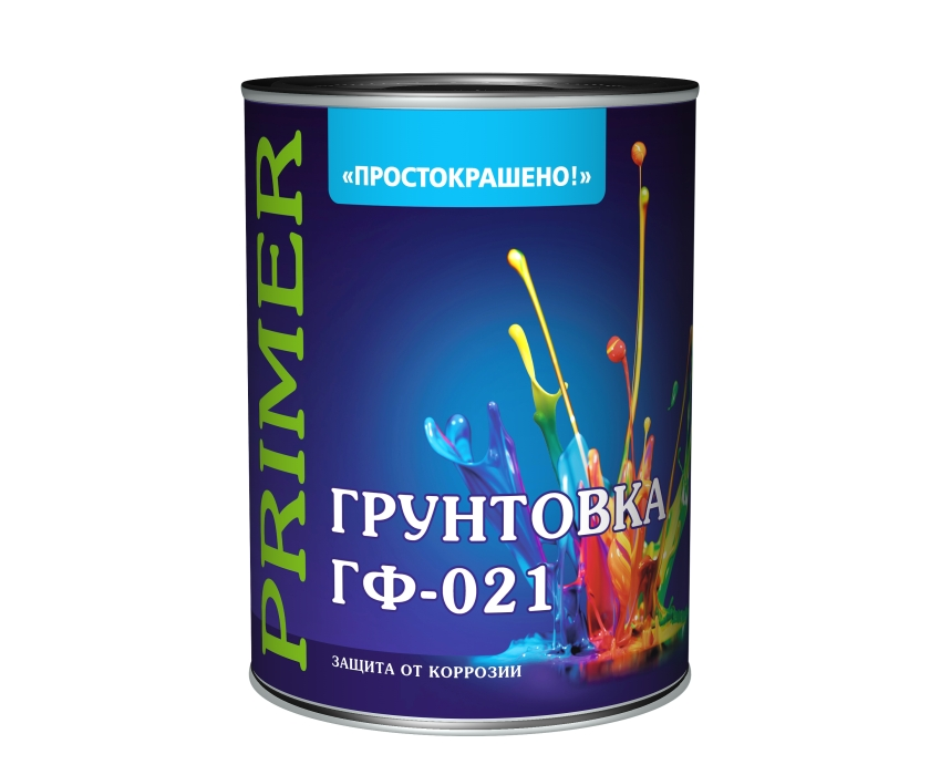 Грунт Простокрашено ГФ-021 по металлу и дереву алкидный