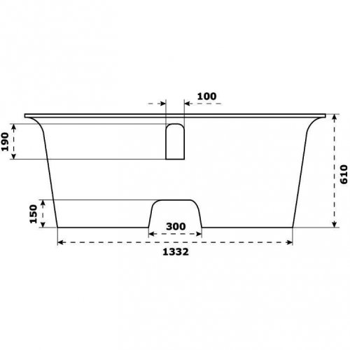 Ванна из литьевого мрамора Good Door Венеция 170х80 черная