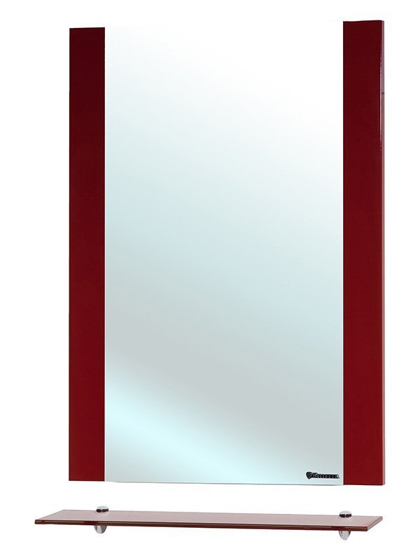 Зеркало с полкой Bellezza "Рокко 80" красное