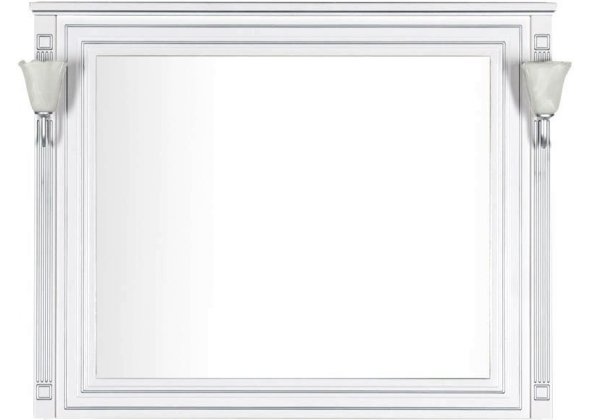 Зеркало Aquanet "Паола 120" белый/серебро
