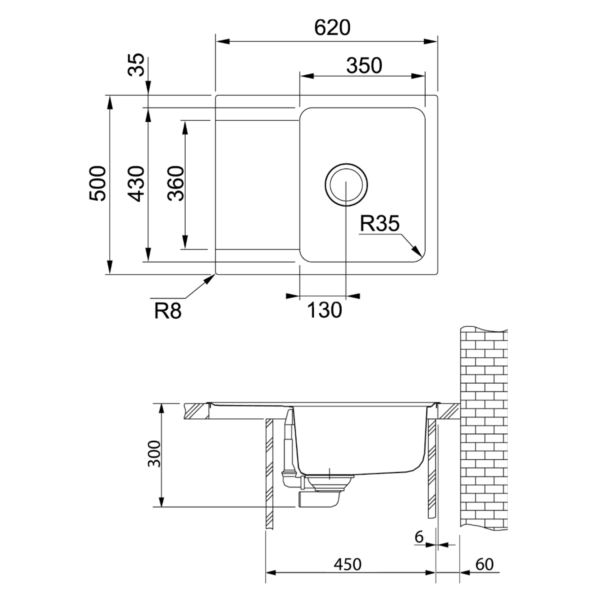 Кухонная мойка Franke Orion OID 611-62