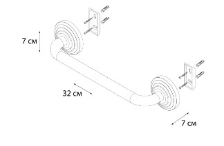 Поручень для ванны FIXSEN Retro FX-83817