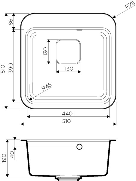 Кухонная мойка Omoikiri Tasogare 51
