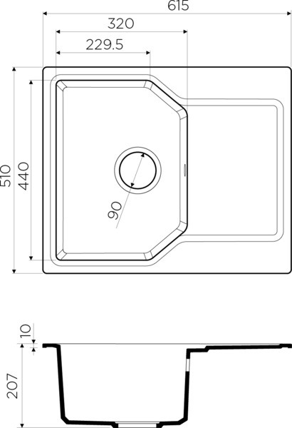 Кухонная мойка Omoikiri Yonaka 61