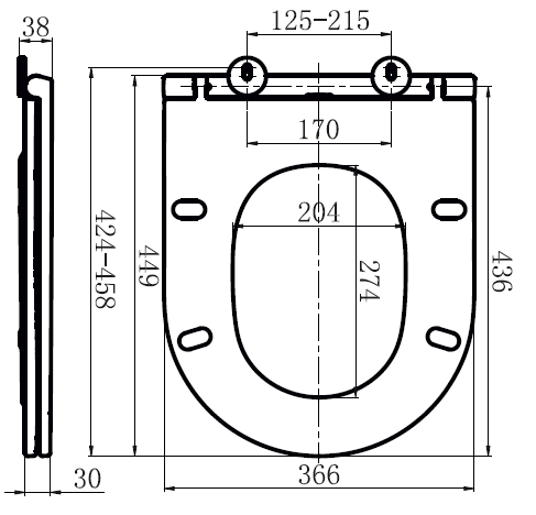 Крышка-сиденье AM.PM Inspire C507853WH