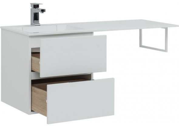 Тумба с раковиной Aquanet "Алвита 120" L белая