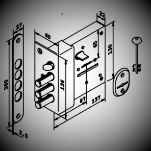 Замок накладной Kerberos 110.11.023/3/0