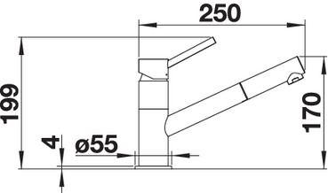 Смеситель для кухни Blanco Kano-S (хром)