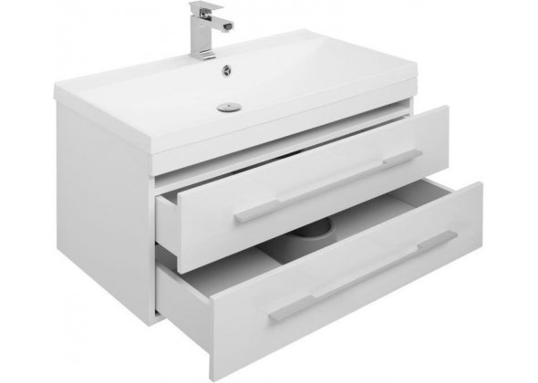 Тумба с раковиной Aquanet "Нота 90" белая