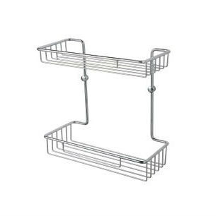 Полка-решетка двойная прямая хром Classic CF-2P