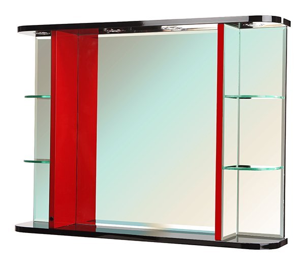 Зеркало Bellezza "Рио 90" R/L черное/красное