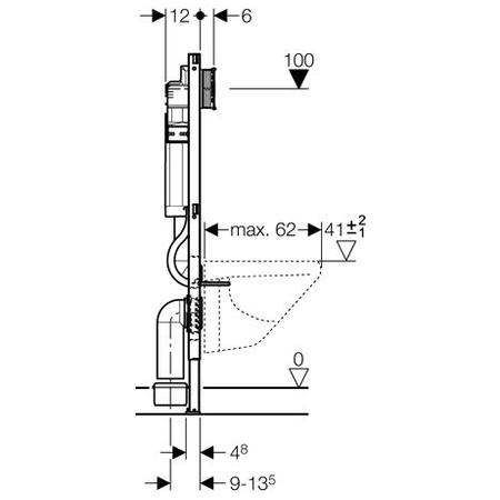 Система инсталляции для унитаза Geberit Duofix Sigma 12 Plattenbau
