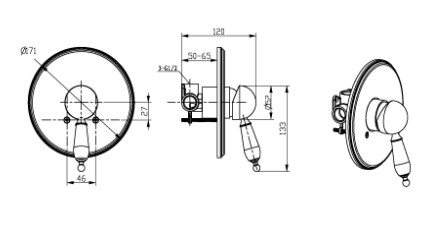 Смеситель встроенный Boheme Crystal 305-CRST