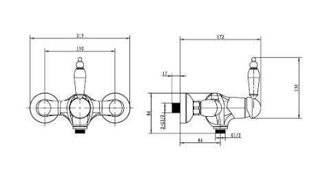 Смеситель для душа Boheme Crystal 284-CRST