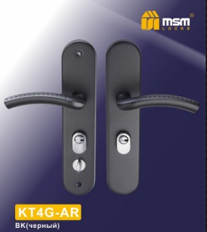 Ручка для китайских стальных дверей MSM KT4G-AR BK черный