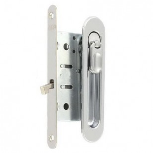 Ручка для раздвижной двери с замком AGB В03923.50.06 хром полированный