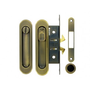 Ручка для раздвижной двери с замком AGB KIT С В02923.50.12 бронза